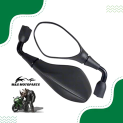 Retrovisor Bmw F800 Haste Curta Rebaixada 90° Convexa Moto Rosca Honda ou Yamaha