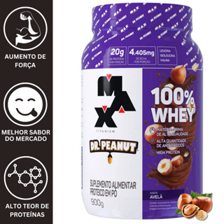 WHEY 100% PROTEIN DR. PEANUT GOURMET 900G POTE - M.A.X em Oferta na Shopee