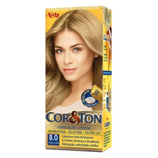 Tinta De Cabelo Cor&Ton Niely Louro Claro 8.0 em Oferta na Shopee
