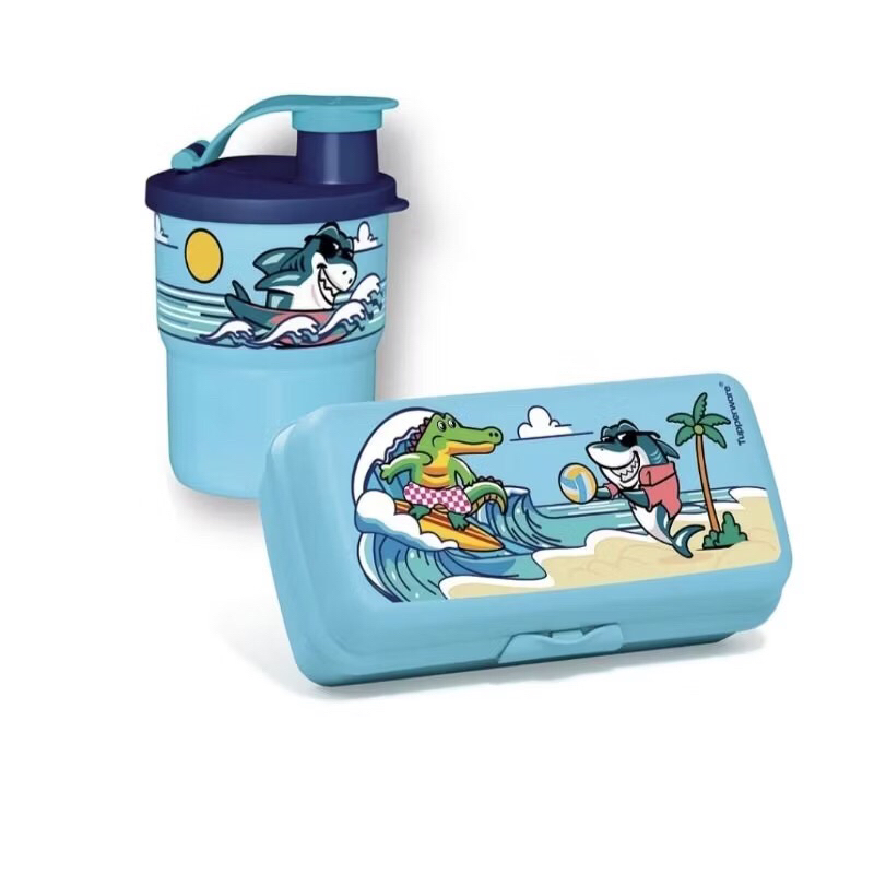 mas a linha do skate Kit Tupperware Pote Redondo 300ml + Copo com Bico 470ml Minions  2 peças Mas a linha do skate tupp