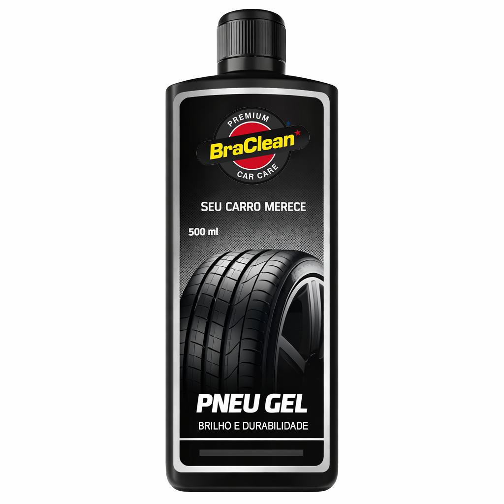 Melhor Pretinho Pneu Gel 500ml - Limpa, Protege e Intensifica Cor - BraClean em Oferta na Shopee