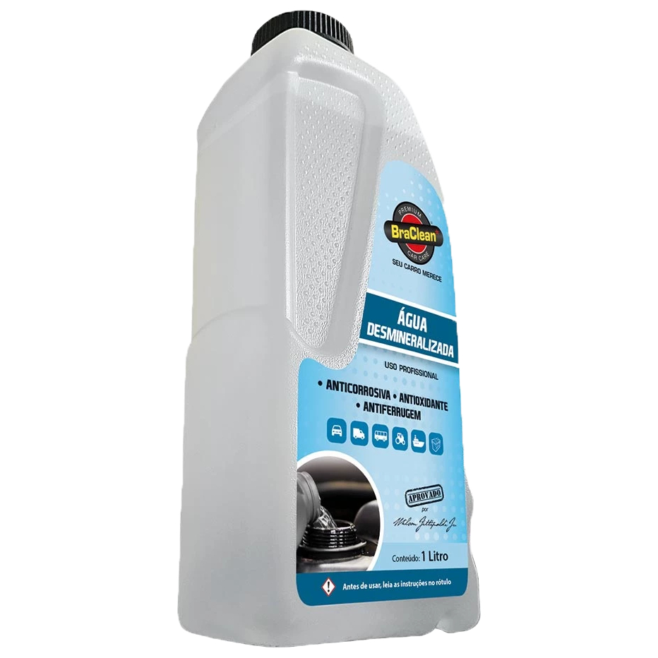 Melhor Água Desmineralizada 1L Radiador e Bateria Preparo de Aditivo Arrefecimento BraClean em Oferta na Shopee