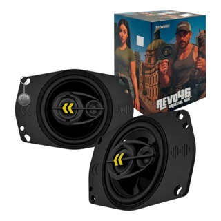 Kit Alto Falante Bravox Triaxial Revo 46 4x6 Polegadas 110w Preto em Oferta na Shopee