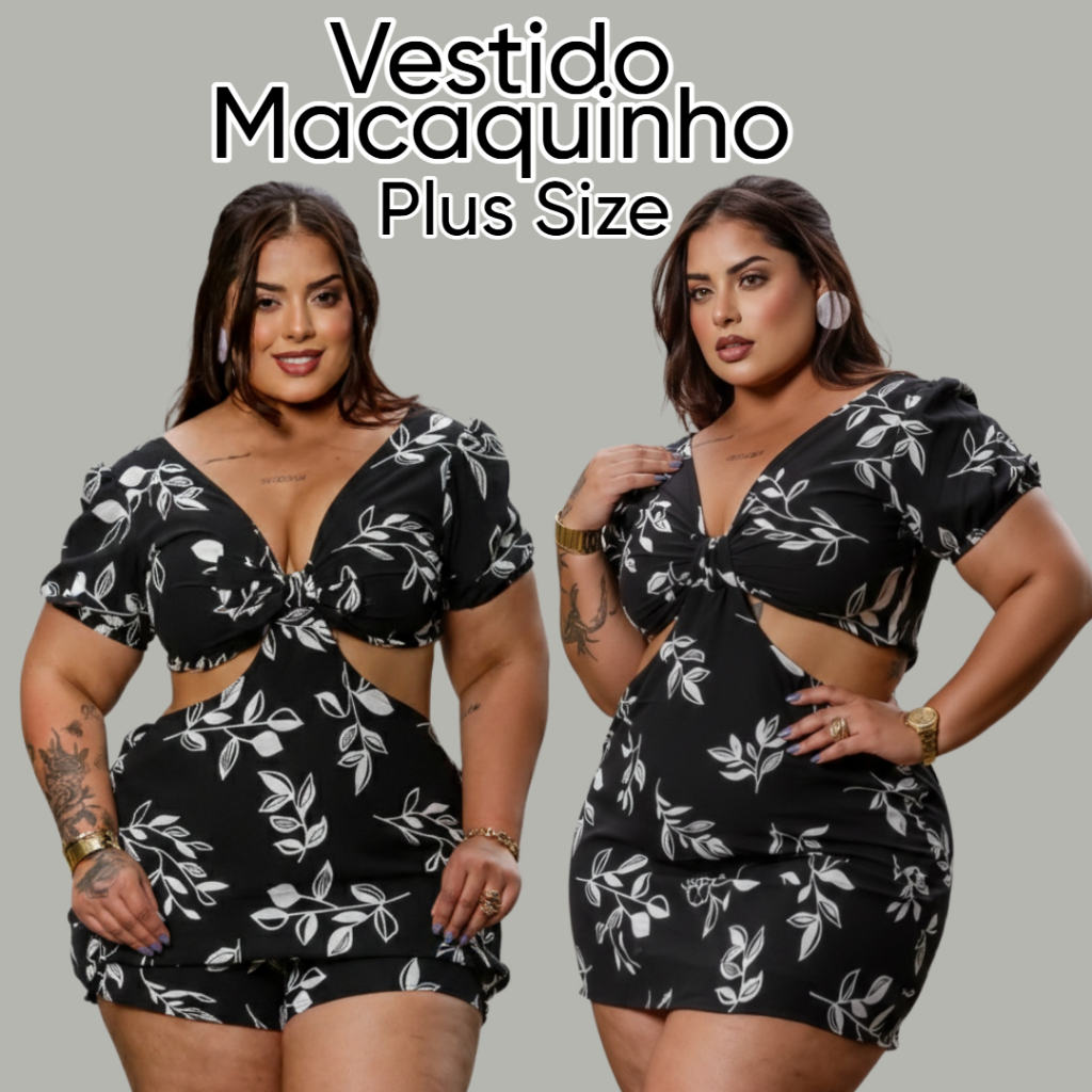 VESTIDO VERÃO SOLTINHO PLUS SIZE SHORT PROTETOR TECIDO DUNA MANGA CURTA AMARRAÇÃO NAS COSTAS 46 A 52