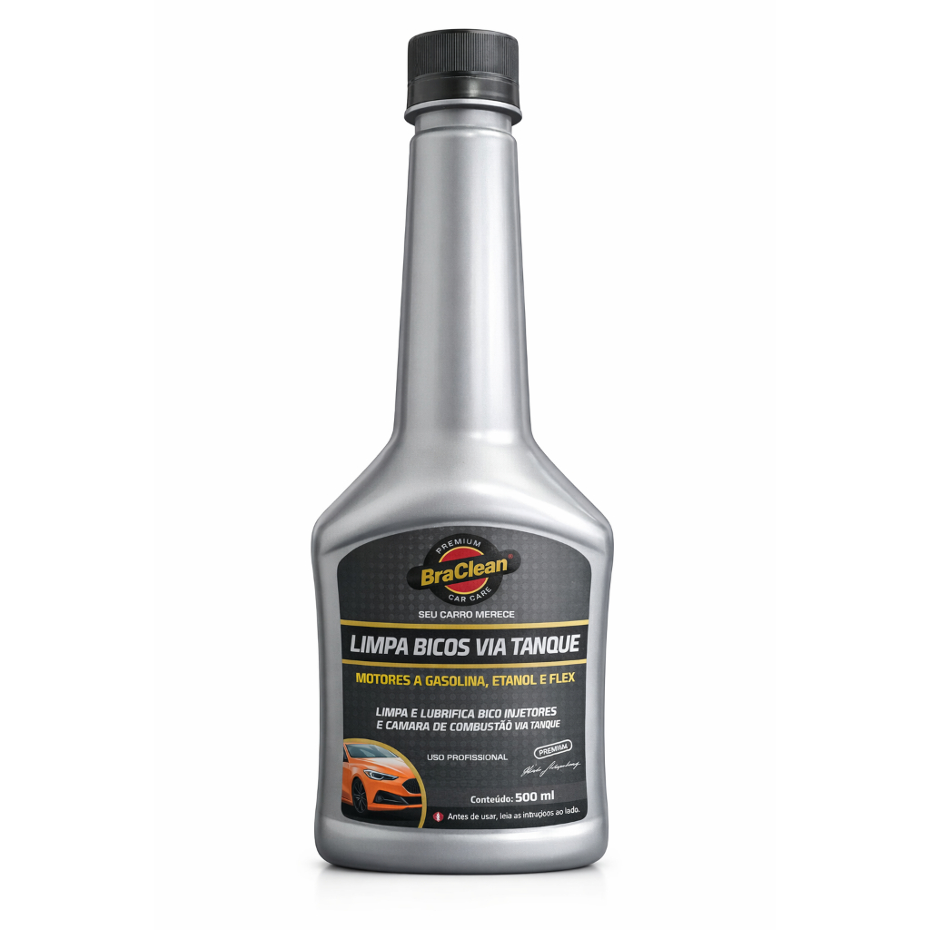Melhor Aditivo Limpa Bicos 500ml via tanque uso preventivo no sistema de injeção BraClean em Oferta na Shopee