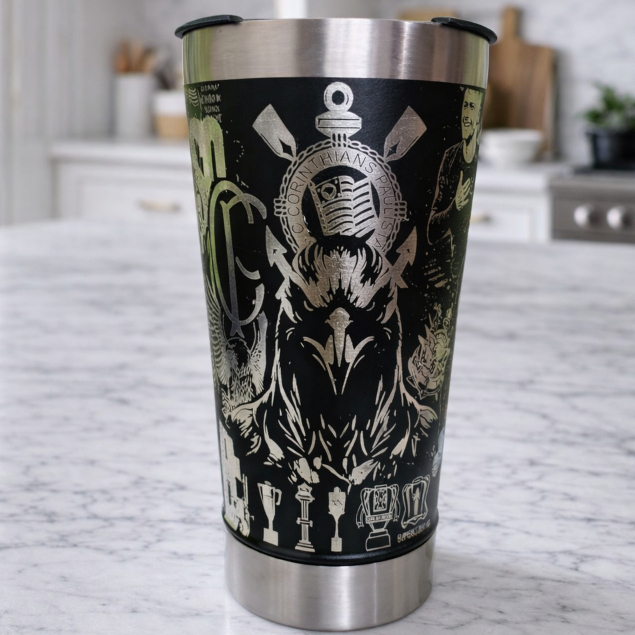 COPO TÉRMICO CORINTHIANS Tetra Copa do Brasil personalizado a laser  360º Graus PREMIUM em Oferta na Shopee