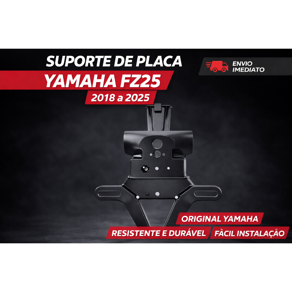 RABETA SUPORTE PLACA FZ25 FAZER 250 2018 2019 2020 2021 2022 2023 2024 2025