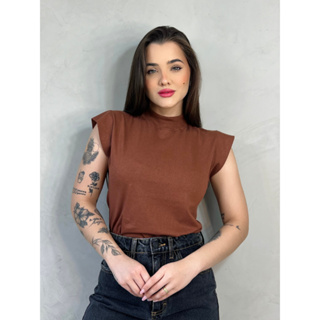 T-Shirt Muscle Tee Blusas Sociais Minimalista Camiseta 100% Algodão Luxo em Oferta na Shopee