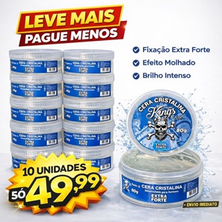 Kit 10 Cera Cristalina Extra Forte King’s Hair 80g extra forte envio imediato em Oferta na Shopee