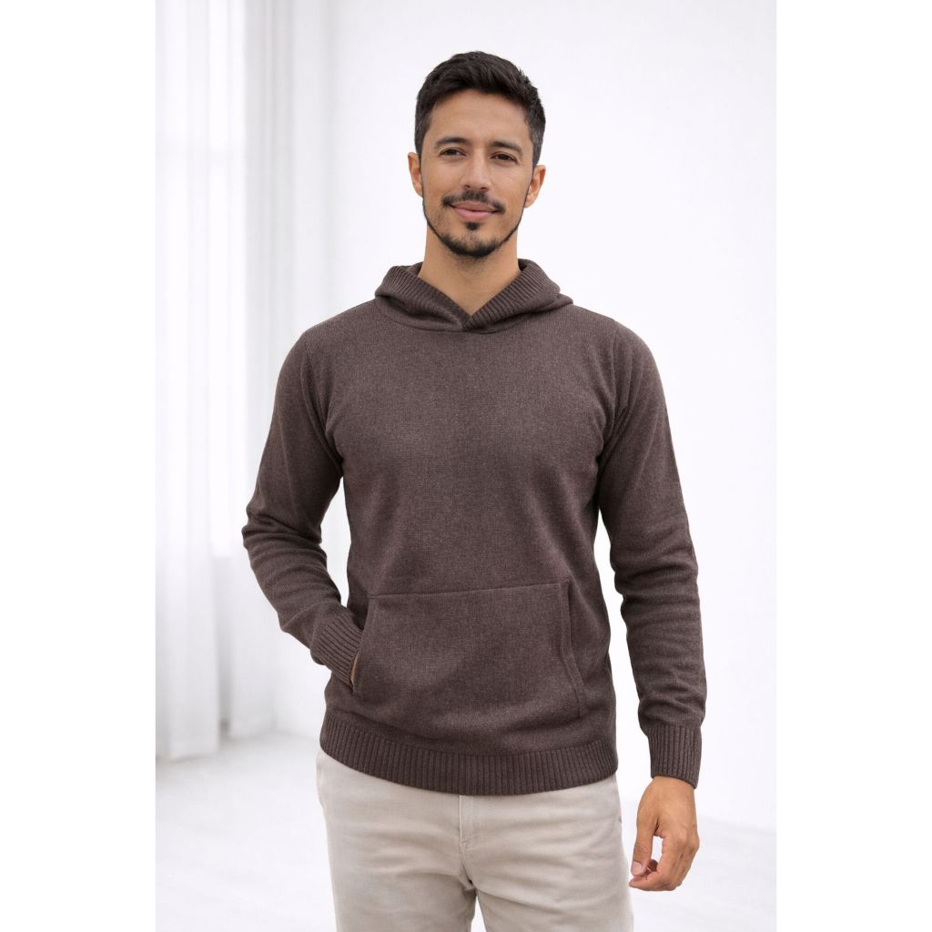 Blusa com Capuz Masculino Moletom em Trico com Bolso .Conforto, qualidade e estilo