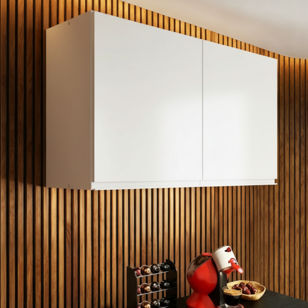 Armário Aéreo de Cozinha e Lavanderia 80cm 2 Portas MDF