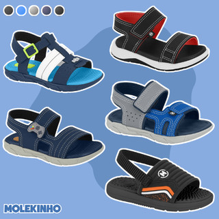 Sandália Papete Infantil Molekinho Menino Confortável Diversos Modelos Napa Flother Volta às Aulas
