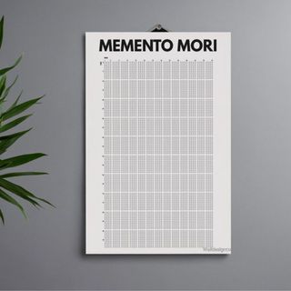 Quadro Decorativo Memento Mori MDF 3mm A4 – Pronto Para Uso com Fita Dupla Face 3M | Arte Minimalista Filosófica