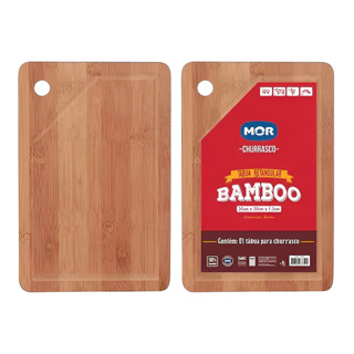 Tabua de Cortar Retangular Bambu Mor 30x20 Churrasco Cozinha Corte em Oferta na Shopee