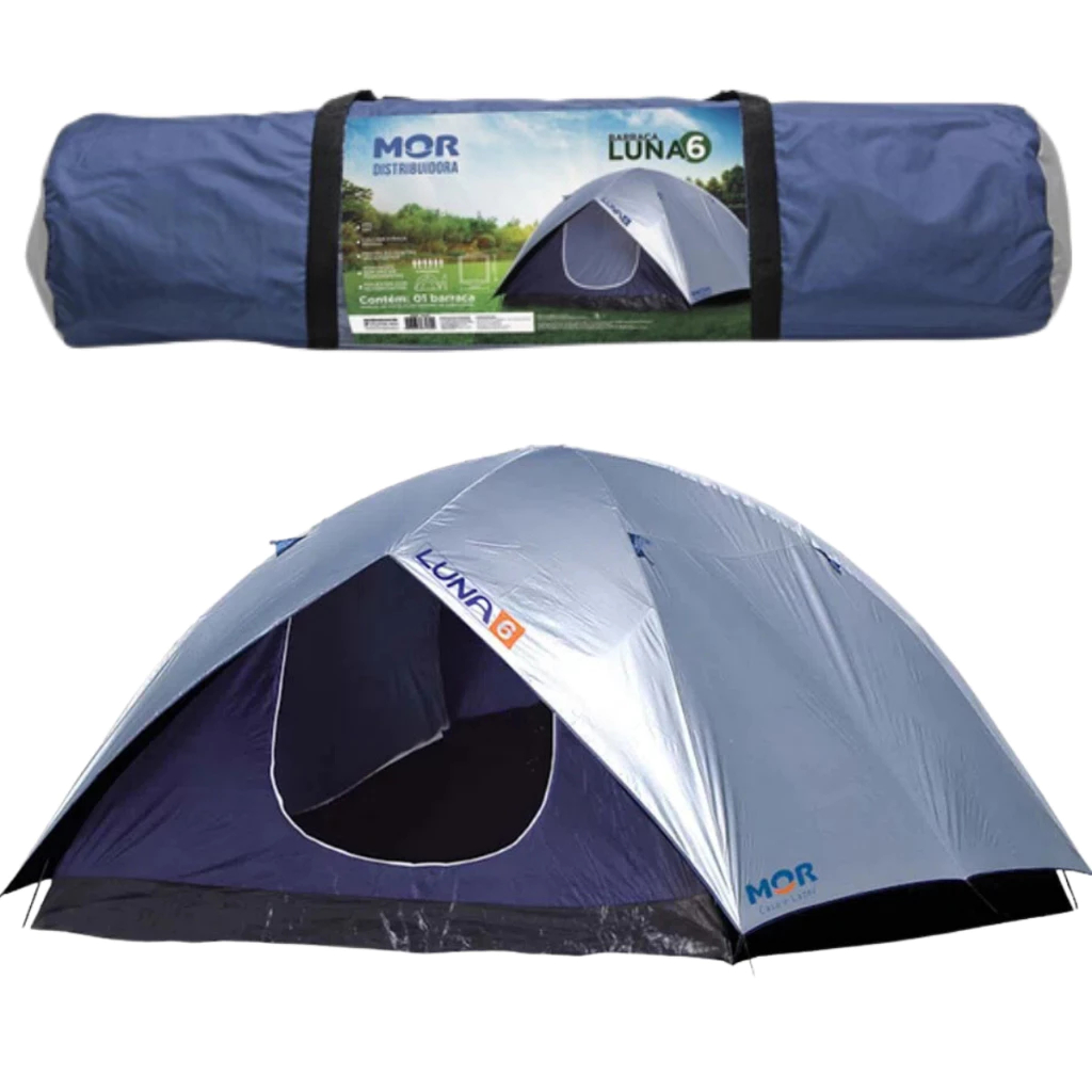 Barraca Impermeável Luna 6 Lugares Mor Camping Praia