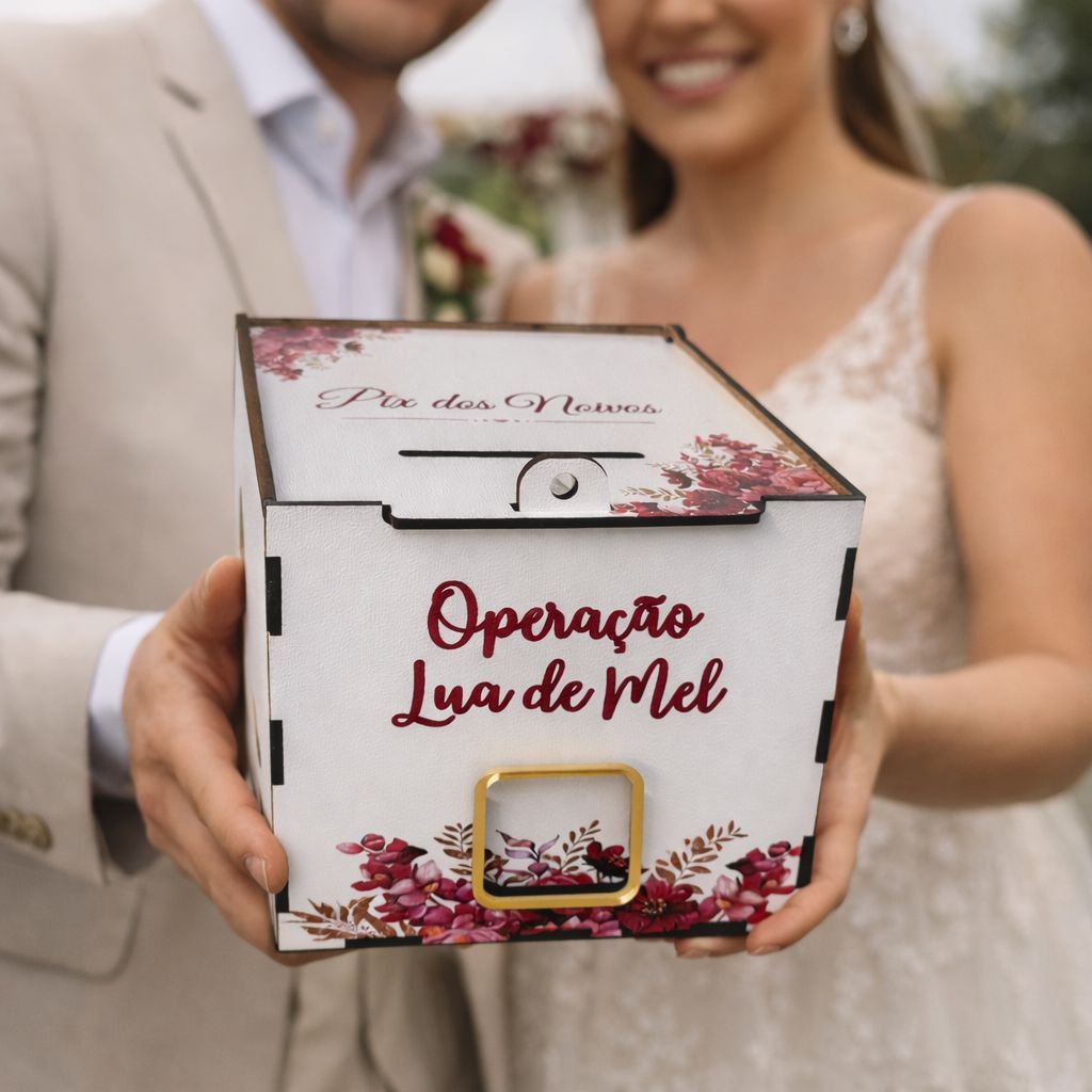 Caixa Gravata Personalizada PIX dos Noivos Operação Lua de Mel ou Sapatinho da Noiva Colorida MDF Casamento em Oferta na Shopee