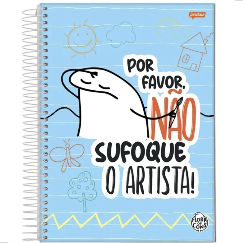 Caderno Flork 10 Matéria Capa Dura Universitário Lançamento em Oferta na Shopee