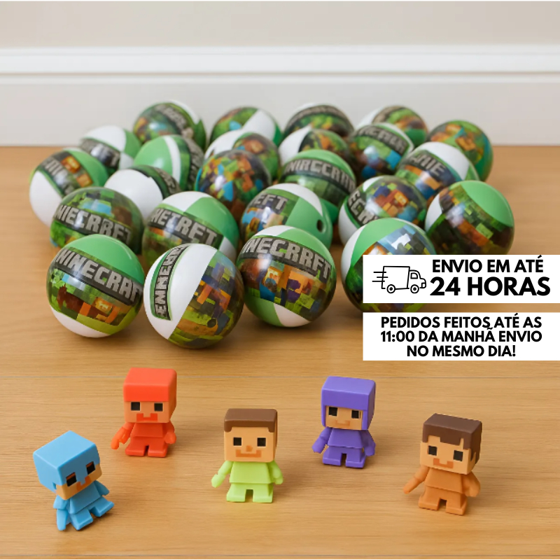 Kit 10 a 50 Cápsulas Minecraft Mini Surpresas Colecionáveis em Oferta na Shopee