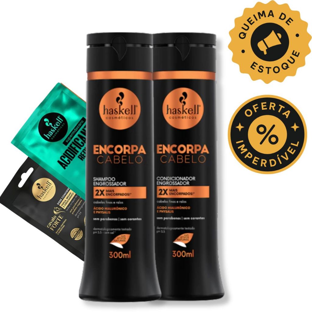 Encorpa Cabelo Haskell Kit Shampoo + Condicionador 2x300ml