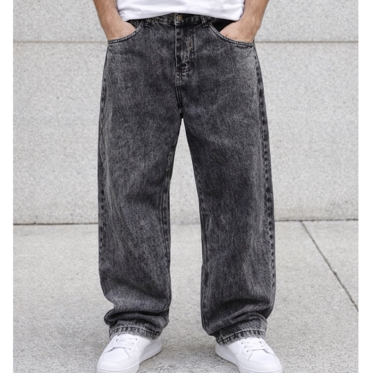 Calça Balão Jeans Masculina Bag Boca Larga Streetwear em Oferta na Shopee
