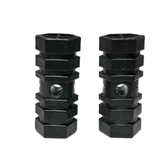 Par de Pezinho Bike NIPARTE Pedaleira Apoio Trolhinha 24mm Complementa 60mm de Nylon Cor Preta Para Bicicleta