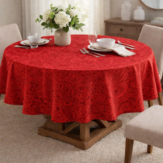 Toalha Redonda Mesa 4 a 6 Lugares Diversas Cores Promoção Boa Qualidade em Oferta na Shopee