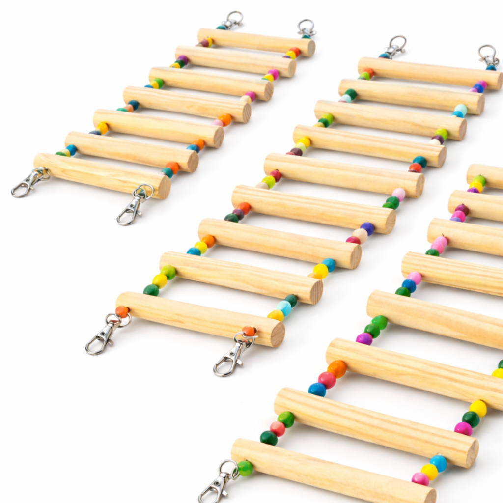 Escada flexivel moldável calopsita, periquito, agapornis 35Cm, 50Cm, 65Cm