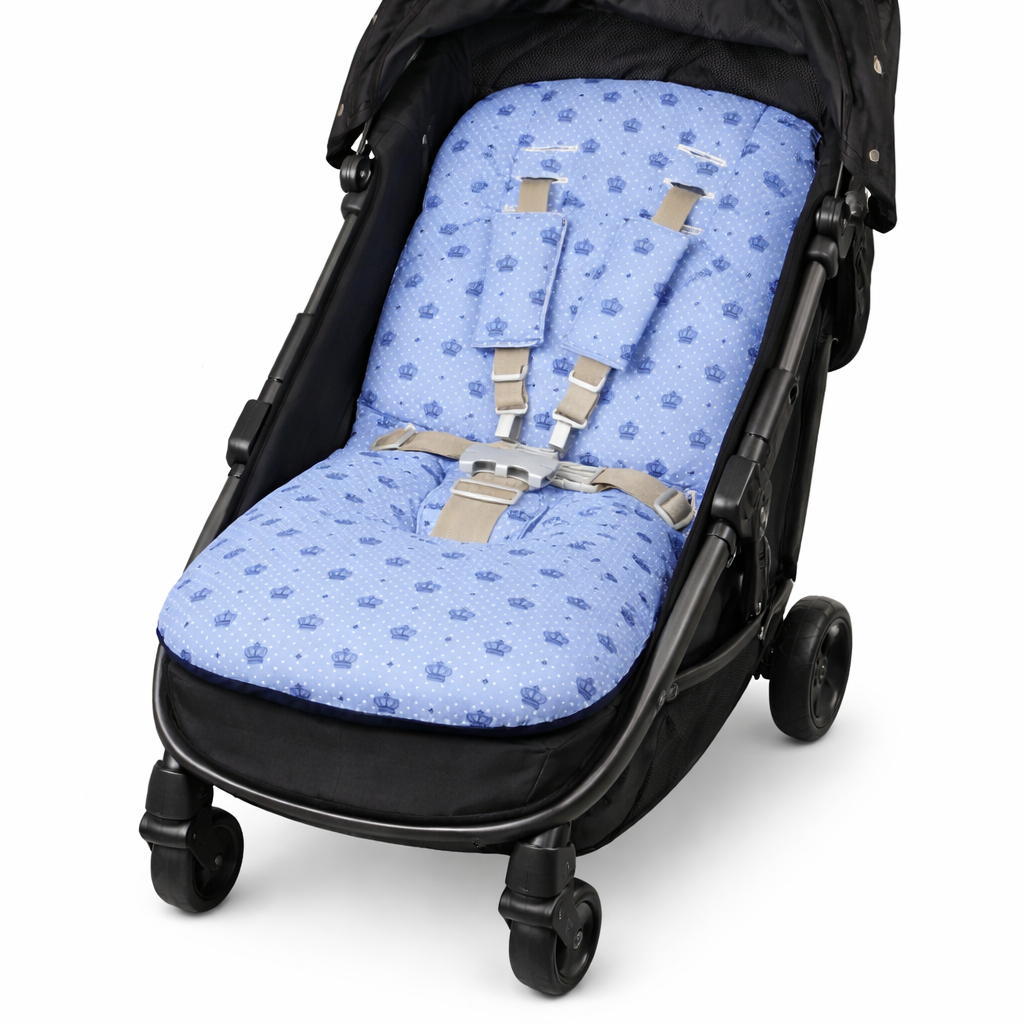 Colchonete Universal para Carrinho de Bebê Moisés e Cadeira de Carro Algodão