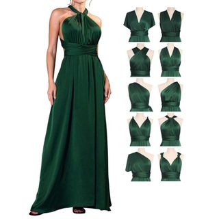Vestido longo roupa feminino elegante festa natal fim de ano Várias Formas branco vermelh…