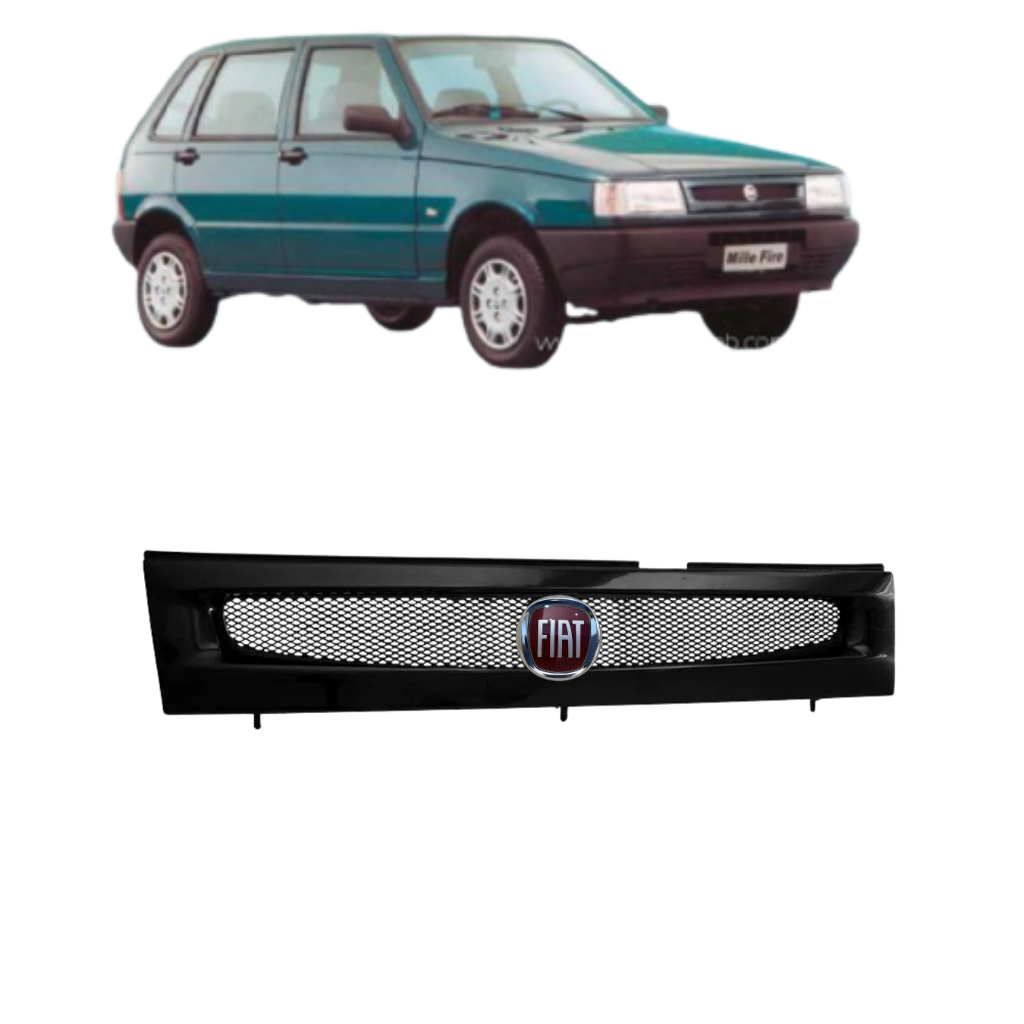 Grade Central Radiador Uno Fire 2002 2003 2004 Preta
