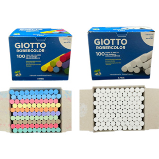 Giz Escolar Colorido / Branco hipoalergênico Lousa Quadro Negro Plastificado Giotto Kit com 100 Unidades em Oferta na Shopee