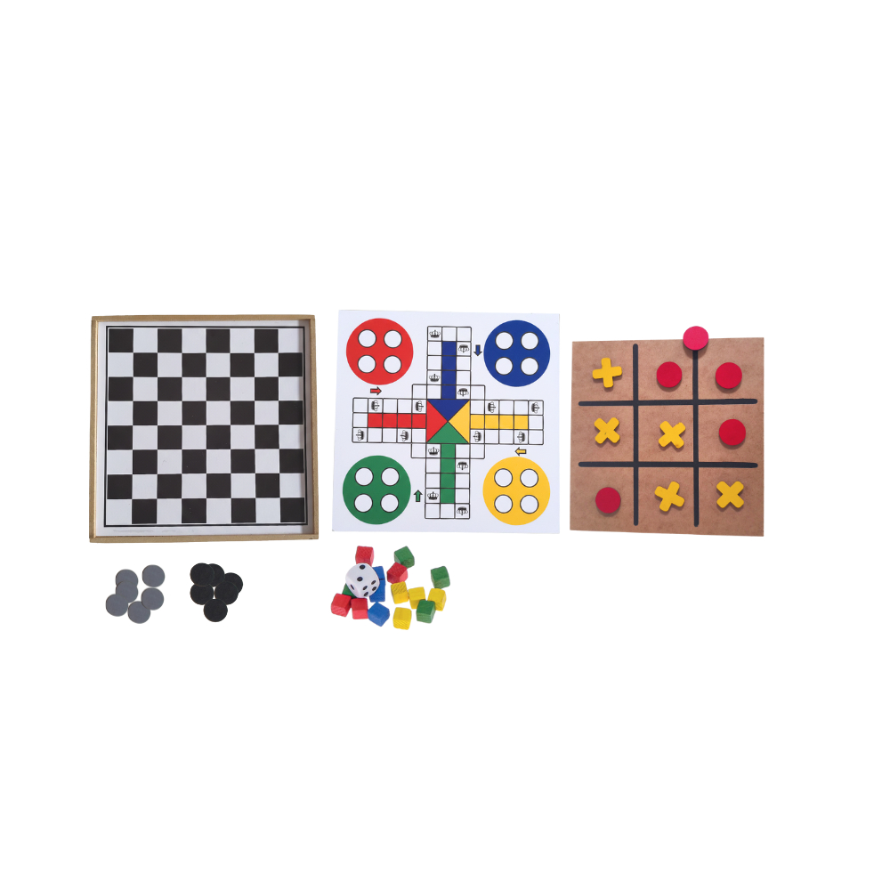 jogo tabuleiro 3x1 dama,ludo e jogo da velha.