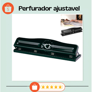 Perfurador ajustável | perfurador para papel | organização | 4 furos | perfurador de escritório em Oferta na Shopee