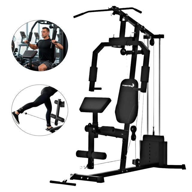 Multi Estação de Musculação 72kg Aparelho de Ginástica 3 Estações Treino Completo Home Gym - Importway