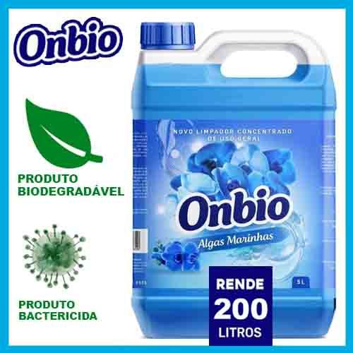 Limpa Tudo Concentrado Biodegradável E Bactericida De Uso Geral Onbio Algas Marinha Rende 200 Litros