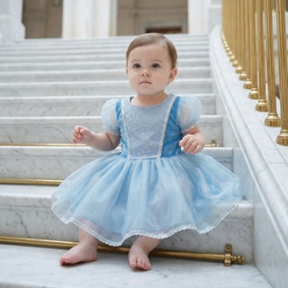 Vestido Princesa Cinderela Roupa de Bebê Newborn Merversário Roupa Infantil Menina Fantasia Feminina em Oferta na Shopee