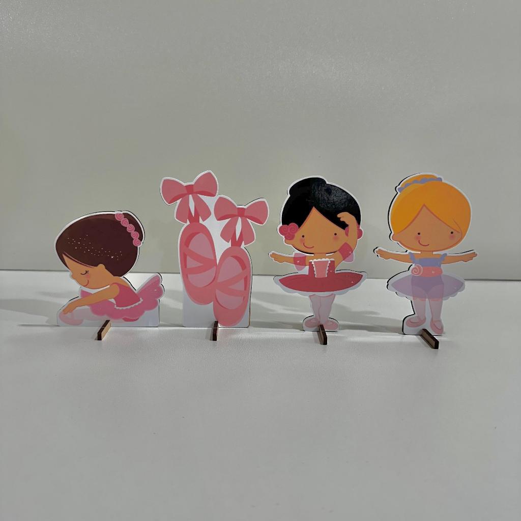 Kit 4 Displays de Mesa Bailarinas - Centro de Mesa, Decoração em Oferta na Shopee