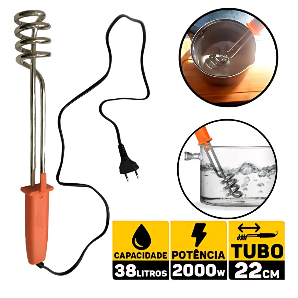 Aquecedor De Água Portátil Bestfer 2000w 127V em Oferta na Shopee