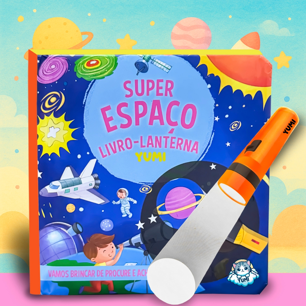 Livro-lanterna Infantil Super Espaço Livro Mágico Educativo Interativo Premium Colecionável em Oferta na Shopee
