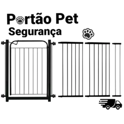 Portão Pet Grade Para Cachorro 68cm Até 153cm Cercado de Proteção