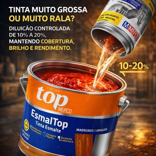 Solvente Comum Para Esmalte Sintético MEPCO 900ml – Diluente e Limpeza Profissional - Thinner