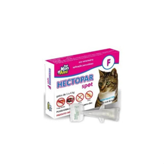 Hectopar Spot Antipulgas Gatos Fp 1Kg a 4Kg - Mon Ami em Oferta na Shopee