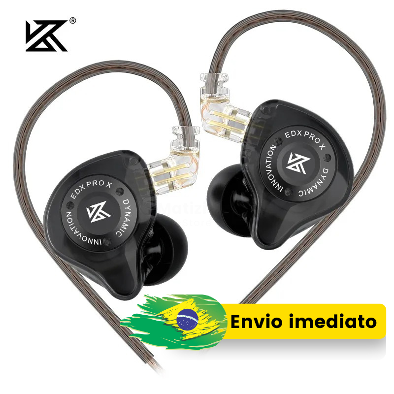 Fone KZ EDX PRO X Original Sem Microfone Profissional Retorno, Música, HiFi Bass e Cancelamento em Oferta na Shopee