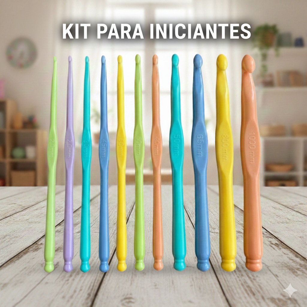 Kit 12 Agulhas de Croche para iniciantes - 2MM ao 10MM em Oferta na Shopee
