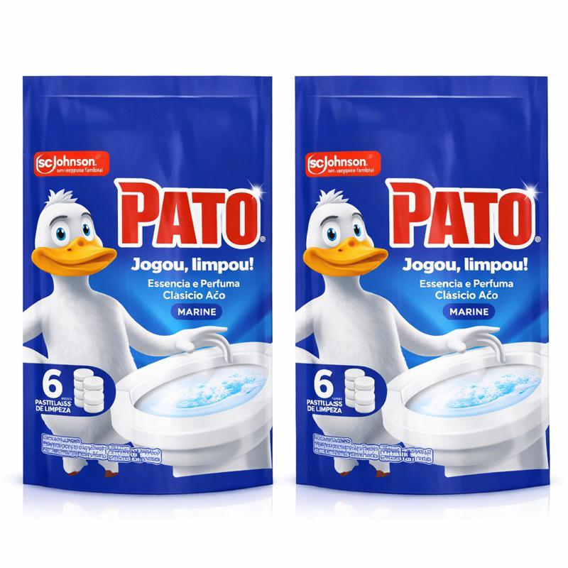 🦆 Pato Limpador Sanitário – Joga na Água e Limpa | Pacote com 6 Pastilhas em Oferta na Shopee