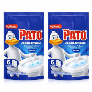 🦆 Pato Limpador Sanitário – Joga na Água e Limpa | Pacote com 6 Pastilhas em Oferta na Shopee
