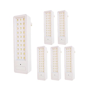 Kit 6 Luminaria de emergencia 30 leds 2W Branco Frio em Oferta na Shopee