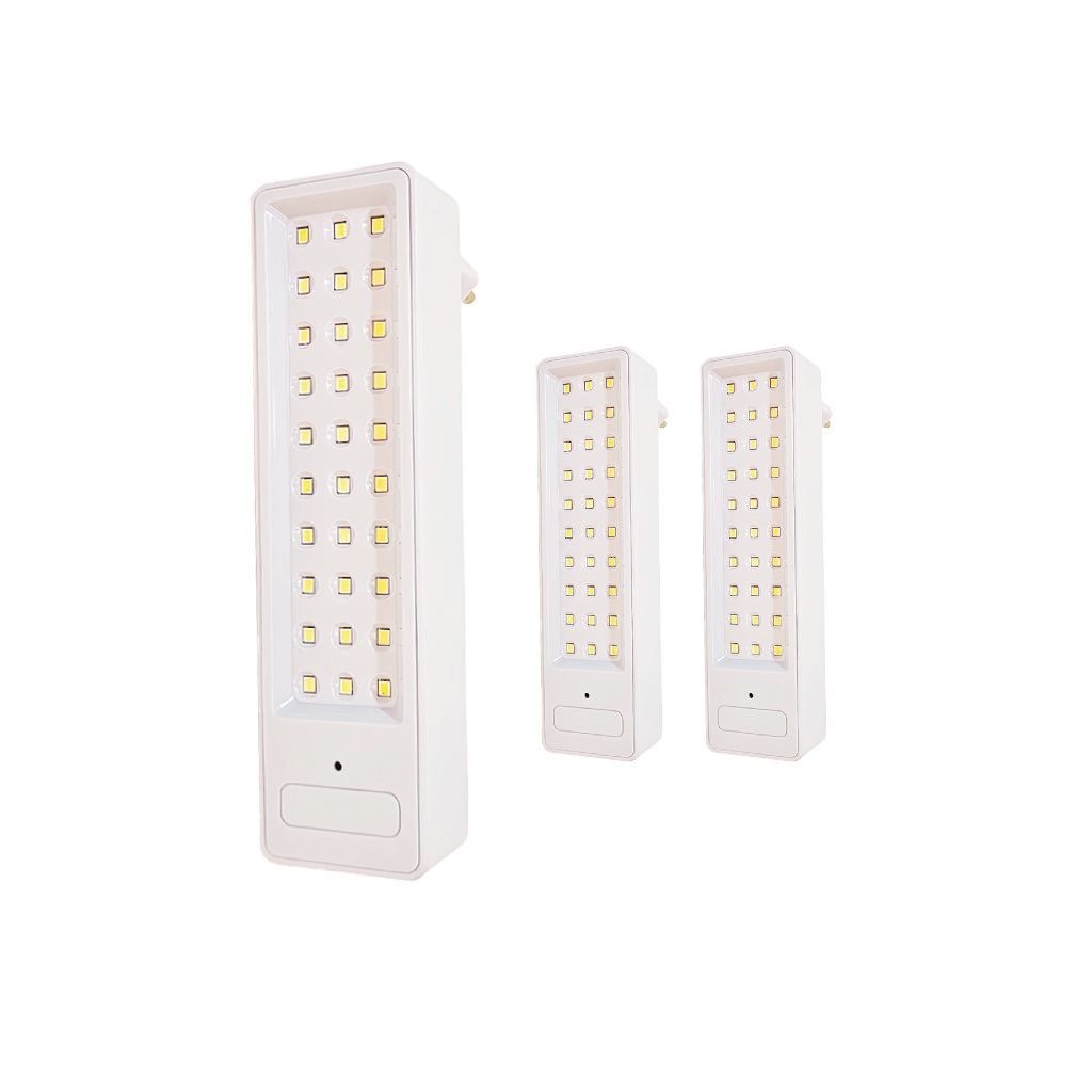 Kit 3 Luminaria de emergencia 30 leds 2W Branco Frio em Oferta na Shopee