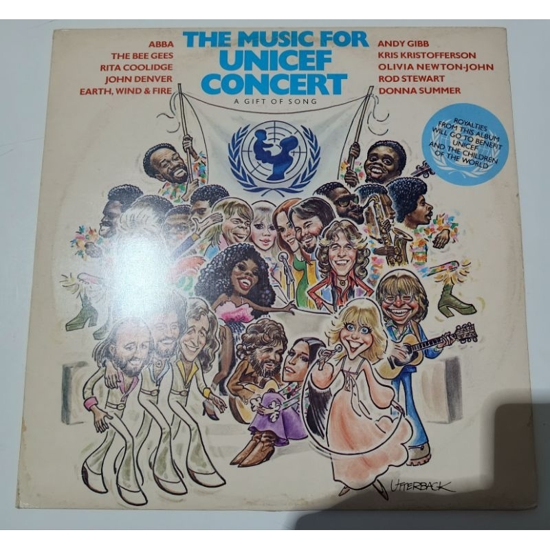 LP Music For Unicef - Earth Wind Fire, Bee Gees, Abba, Donna Summer, Em Excelente Estado
