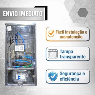 Caixa Montada Padrão Enel p/ 1Medidor Instalação Lateral- Cabo 16mm² em Oferta na Shopee